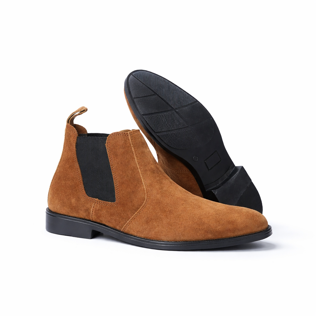 Kleio Suede Chelsea Boots – Classic Brown
