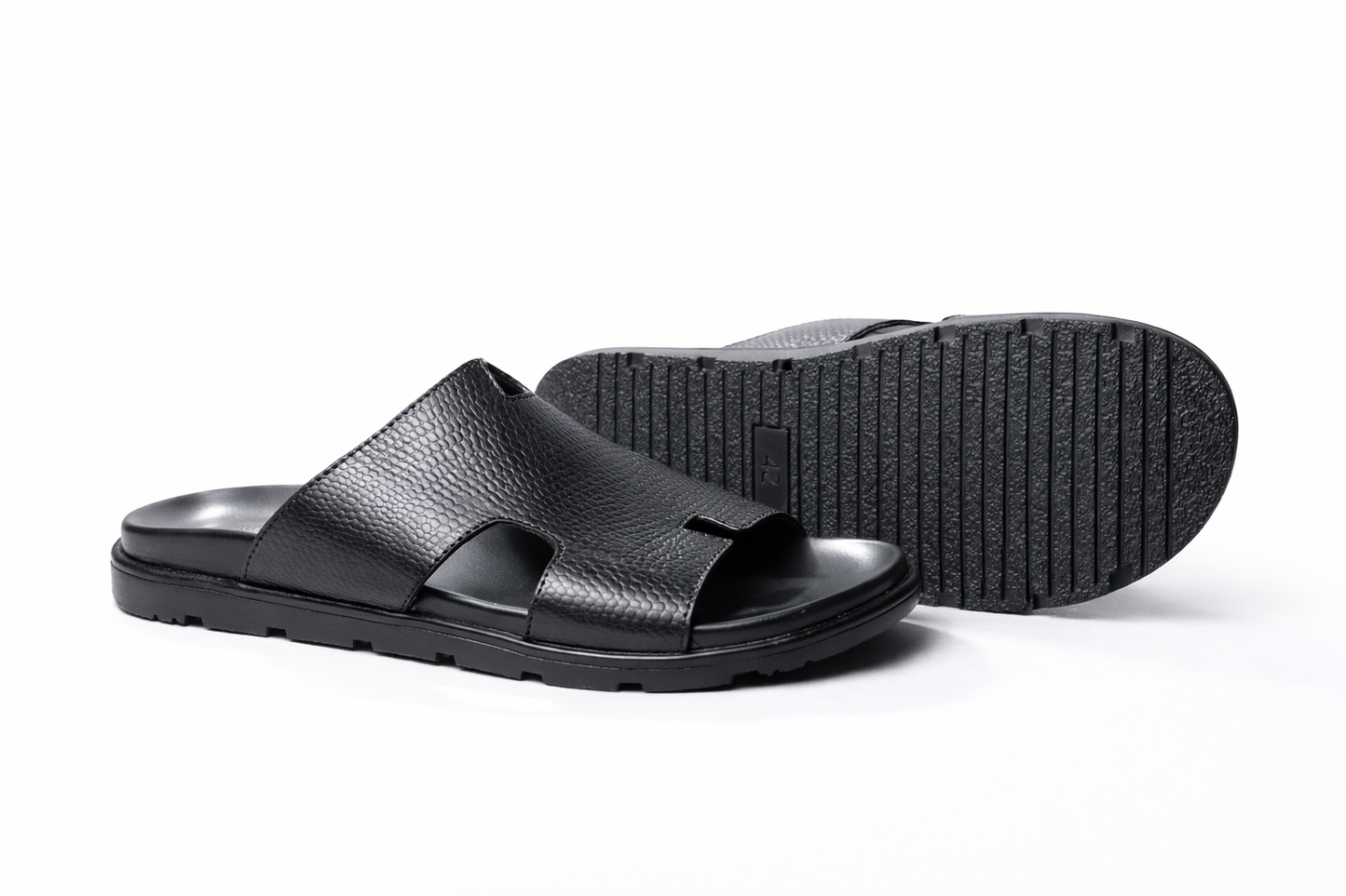Kleio Classic Black Comfort Slides – Men