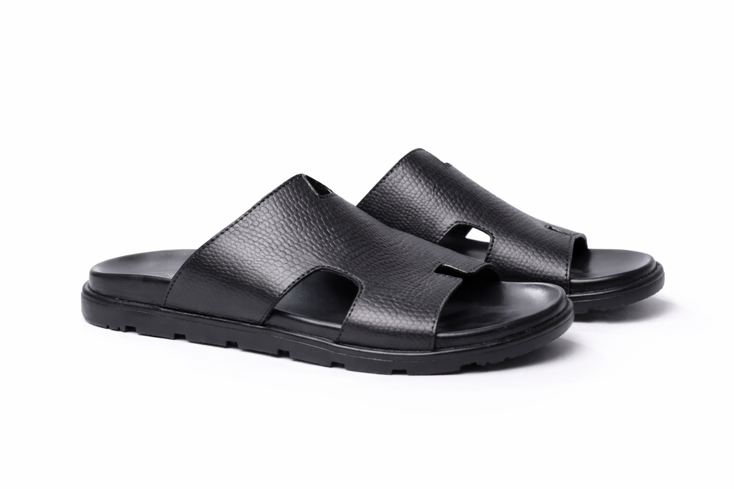 Kleio Classic Black Comfort Slides – Men
