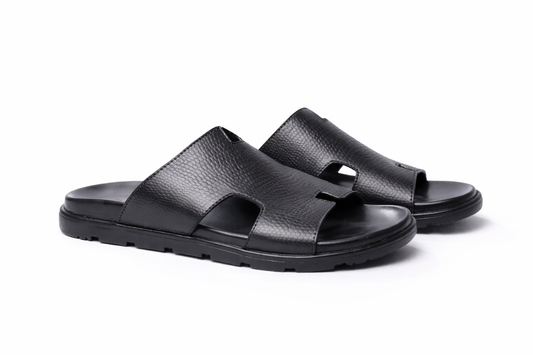 Kleio Classic Black Comfort Slides – Men