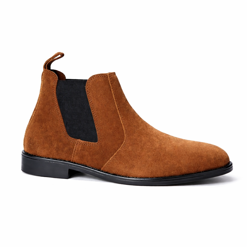 Kleio Suede Chelsea Boots – Classic Brown
