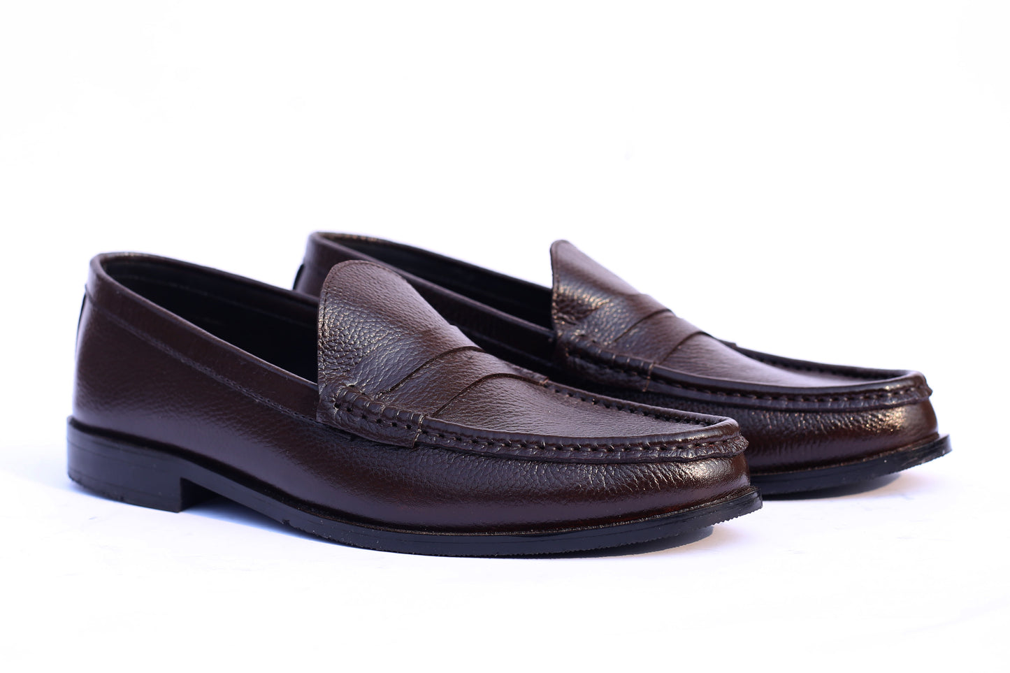 The "Tuscan" Penny Grain Loafers- Brown Edition